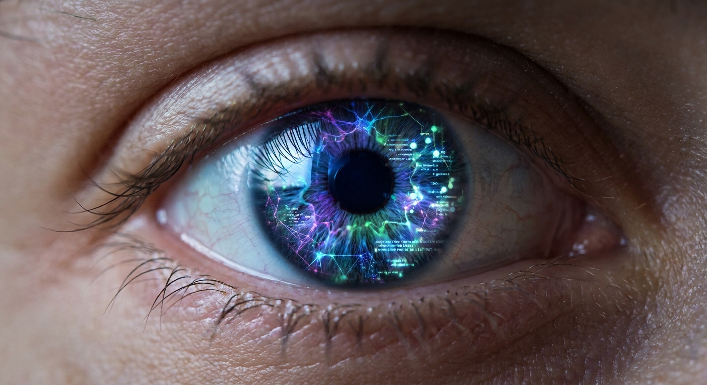 Le mystère caché des yeux schizophrène